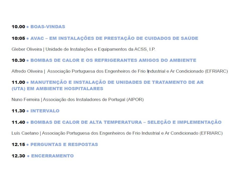 AIPOR participa em webinar sobre «AVAC em instalações de prestação de cuidados de saúde»